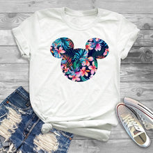 Load image into Gallery viewer, Fashion Floral Printed Women Tshirts Kawaii Ear Printed Woman Clothing Funny Shorts Sleeves Ladies Tops Femme Tees