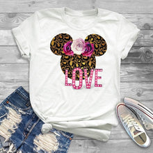 Load image into Gallery viewer, Fashion Floral Printed Women Tshirts Kawaii Ear Printed Woman Clothing Funny Shorts Sleeves Ladies Tops Femme Tees