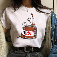 Load image into Gallery viewer, Nutella Kawaii Print T Shirt Women 90s Harajuku Ullzang Fashion T-shirt Graphic Cute Cartoon Tshirt Korean Style Top Tees Female
