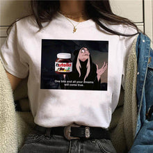 Load image into Gallery viewer, Nutella Kawaii Print T Shirt Women 90s Harajuku Ullzang Fashion T-shirt Graphic Cute Cartoon Tshirt Korean Style Top Tees Female
