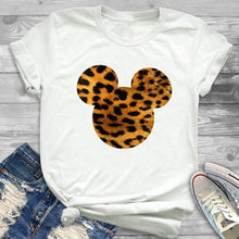 Load image into Gallery viewer, Fashion Floral Printed Women Tshirts Kawaii Ear Printed Woman Clothing Funny Shorts Sleeves Ladies Tops Femme Tees
